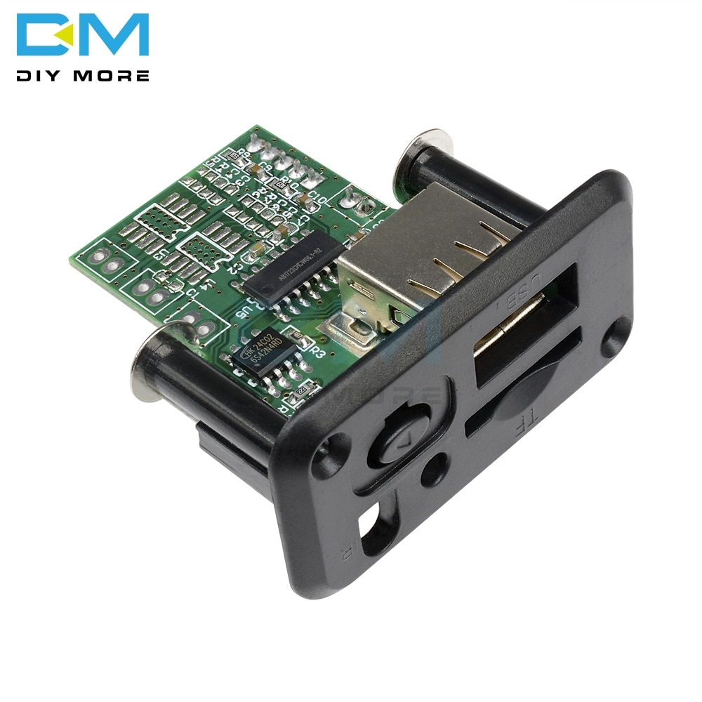 โมดูลเครื่องเล่น MP3 ขนาดเล็ก 5V 7-12V พร้อมบอร์ดโมดูลถอดรหัส USB TF MP3 WAV Diy