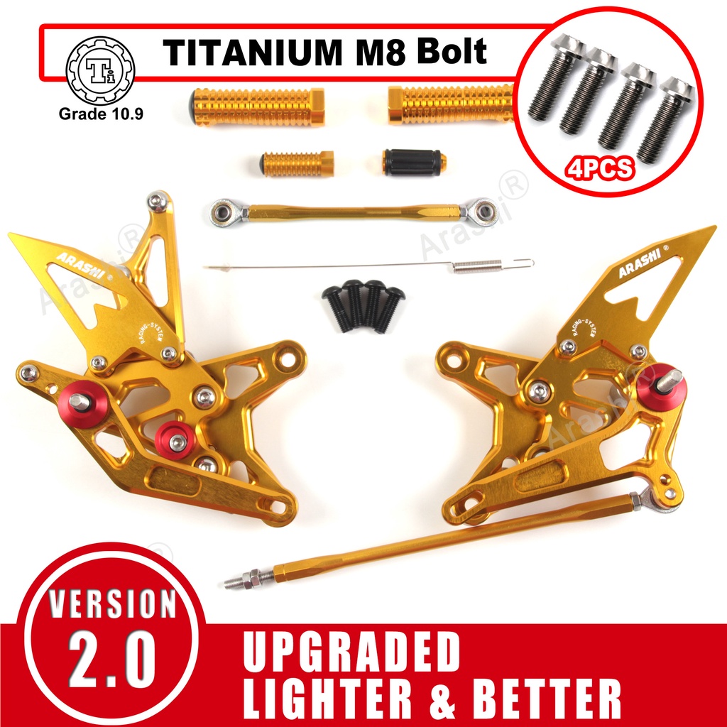 Arashi QS GP Shift NINJA ZX6R ZX6R ZX636 20092021 ที่พักเท้า และ