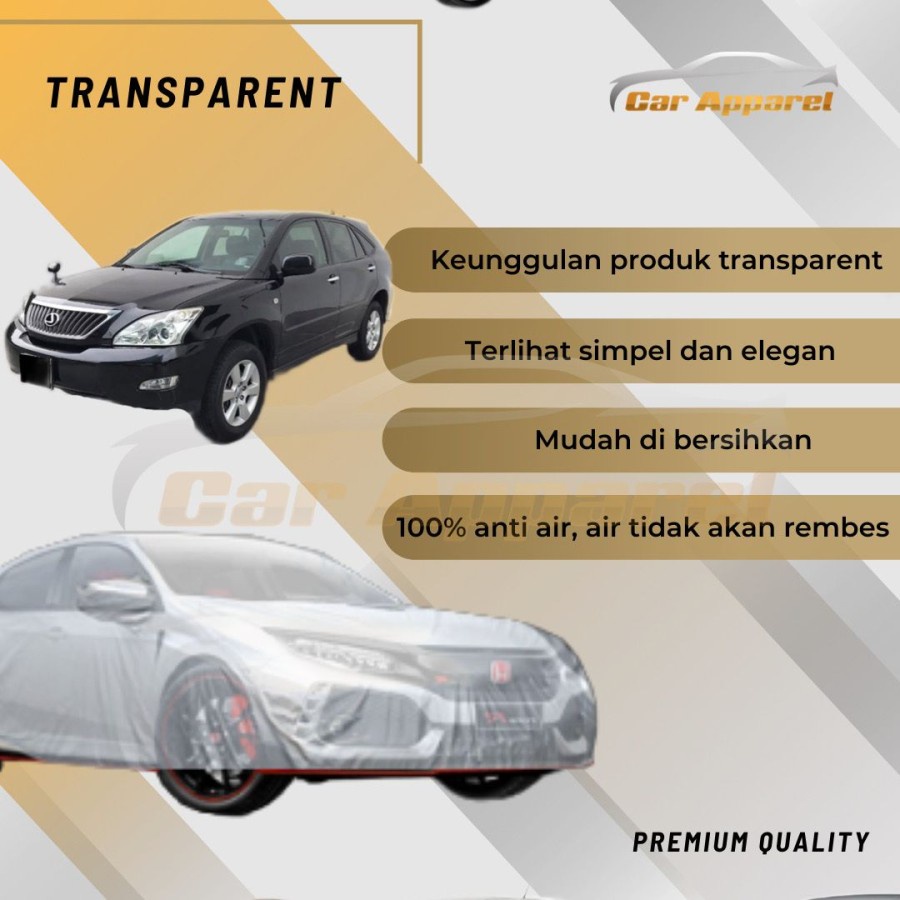 Harrier Gen2 2004-2012 ผ้าคลุมรถแบบใส Harrier ผ้าคลุมรถ