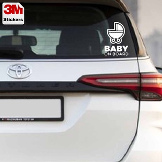 Baby in car 8 สติ๊กเกอร์ 3M ลอกออกไม่มีคราบกาว, Removable 3M sticker สติ๊กเกอร์ติดรถยนต์มอเตอร์ไซ