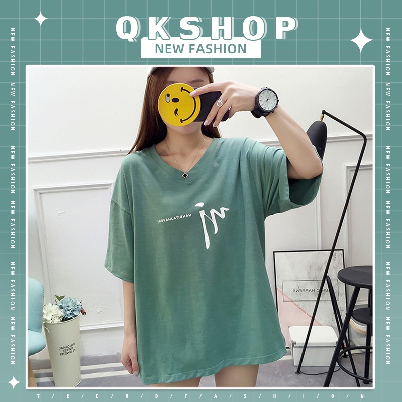 QKshop เสื้อยืดคอวีสีพื้นสุดสวย🎉เพิ่มความหึกเหิมตามแสงตะวันพึ่งจะโผล่พ้นขอบฟ้า☀️ของดีๆใส่แล้วเพิ่มพลังให้ตัวเองมาตำเลย🎈
