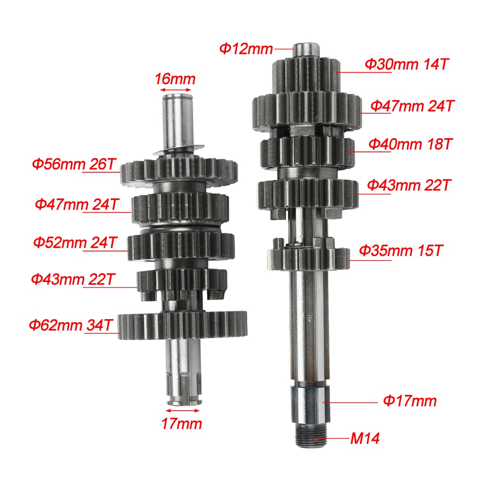 ชุดเพลากล่องเกียร์หลัก สําหรับเครื่องยนต์ ZongShen ZS 190cc Z190 W190 1P62YML-2 Atv Quad