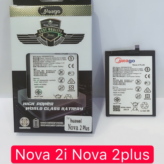 แบตเตอรี่Huawei Nova2i Nova2plus Nova​ 3​ nova​ 3i แบตเตอรี่หัวเว้ย Nova​ 2i Nova​ 2plus nova​ 3​ Meago งานแท้จากบริษัท
