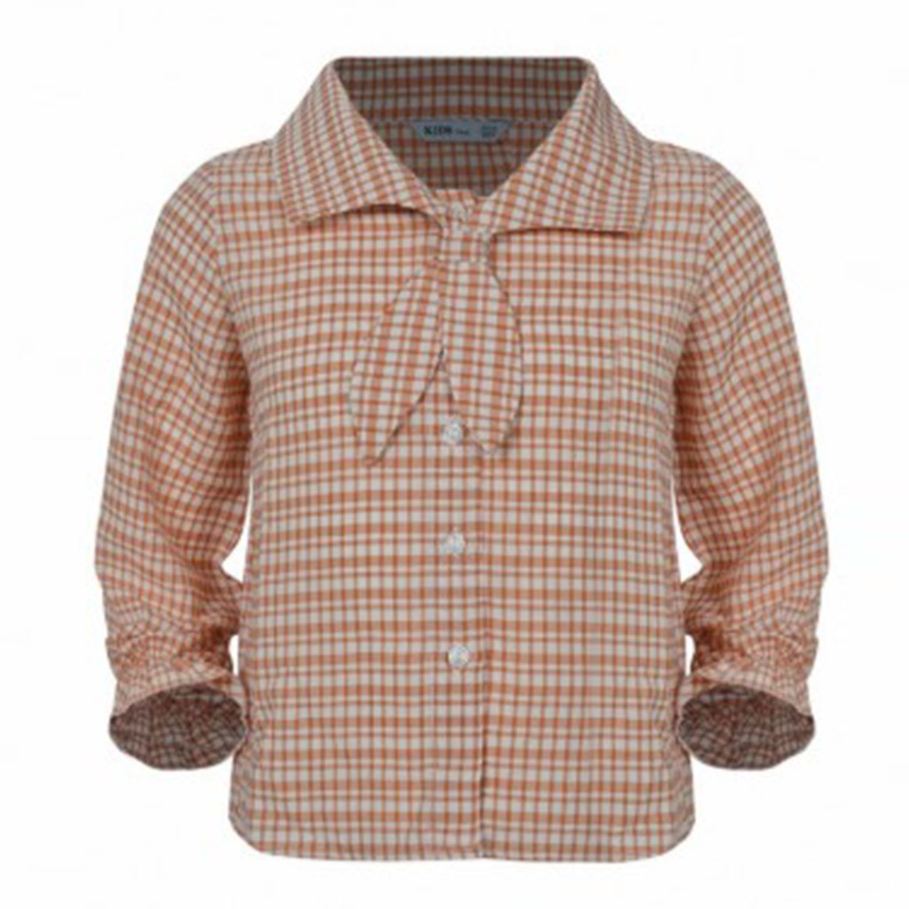 เสื้อเรยอนเด็กคอปกโบว์ K708-1 TNG GIRLS