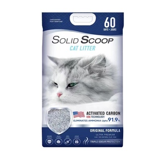 Solid Scoop Cat Litter 12 Kg. ทรายแมว ทรายภูเขาไฟ กำจัดแอมโมเนีย ไร้กลิ่น สำหรับแมวทุกสายพันธุ์ (12 กิโลกรัม/แพ็ค)