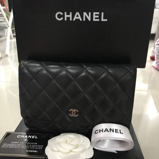 Chanel woc lambskin สีดำ แท้100%