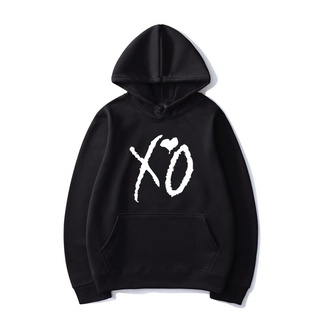 เสื้อกันหนาว มีฮู้ด พิมพ์ลาย Xo The Weeknd สําหรับผู้ชาย