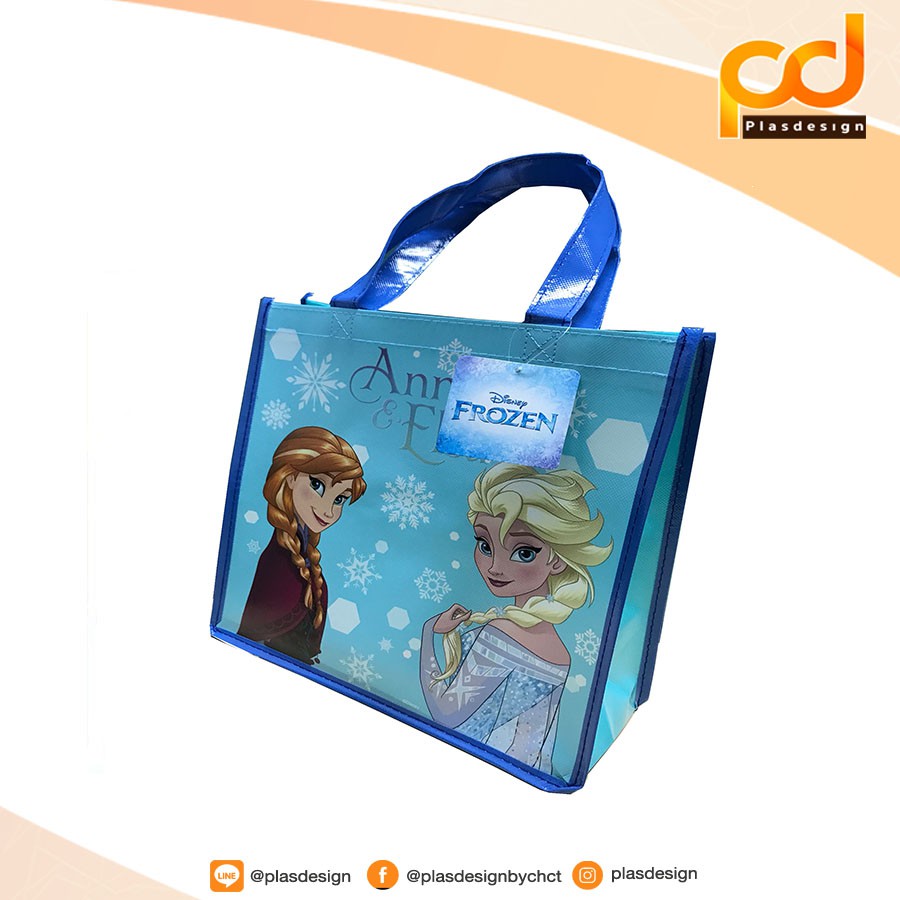 ถุงกระสอบ (กระเป๋าฟาง) ลาย Frozen Size SS (รหัส : FZ-101-1)by Plasdesign