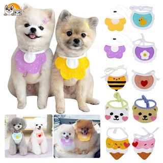 Dog Bandana Triangular Bandage Pet Neckerchief Scarf Washable Bibs Neckerchief Lattice Scarf Saliva Towel Pet Accessories