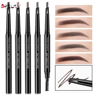 5 Colors Double-Headed Eyebrow Pencil Waterproof Sweatproof Long-Lasting Smooth Non-Smudging Non-Fading Eye Makeup Supplies