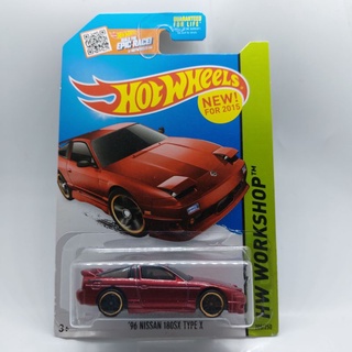 รถเหล็ก Hotwheels 96 NISSAN 180SX TYPE X สีแดง 2015 205/250 (ib025)