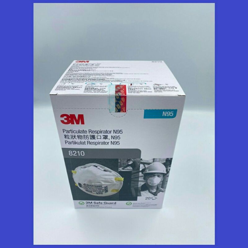 8210 3M™ 8210 หน้ากากป้องกันฝุ่น ละออง ฟูมโลหะ, N95 ของแท้ 100%