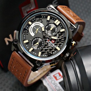 Naviforce รุ่น NF9068 Yellow &amp; Brown Chronograph Quartz Watch For Men