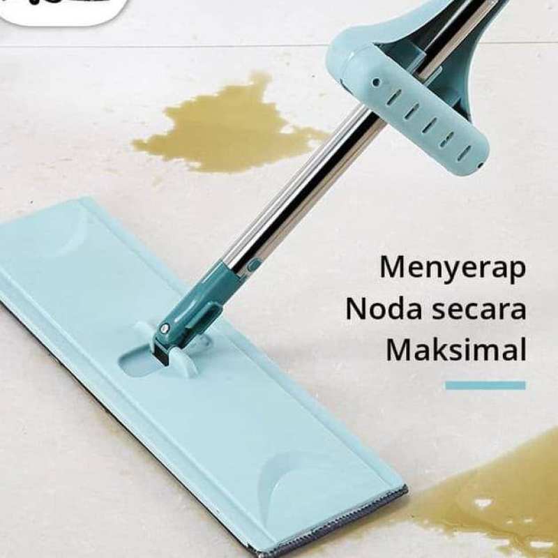 ⭐️ขายปลีก/ส่ง⭐️ไม้ถูพื้นแบบรีดน้ำและฝุ่นผงในตัว ไม้ถูพื้น พร้อมผ้า 1 ผืน ถูง่ายสบายมือ ไม้ถูพื้นหัวแบน หมุนได้ถึง 360องศ