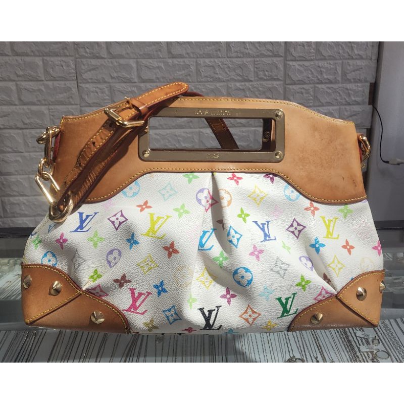 กระเป๋าหลุยส์ LVหนังแท้​ Louis Vuitton Monogram Multicolor สีขาว หนังแท้ 💯 %  รุ่นหายาก