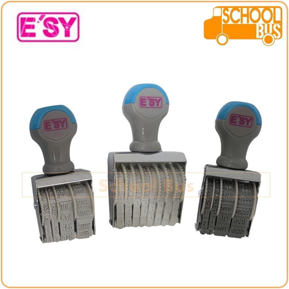 ตรายาง วันที่ ไทย อังกฤษ 4 มม./ ตัวเลข 8 หลัก 5 มม. อีซี่ E'Sy Date / Number Stamp