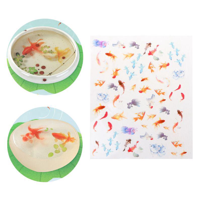 ✿AUTU 3D Goldfish Clear Film Resin DIY Fillers Water-Like Painting Jewelry Making Tool