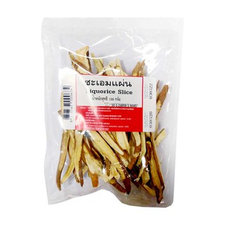 ถูกที่สุด✅  ชะเอมแผ่น 100 กรัม Licorice Root Slices 100 g