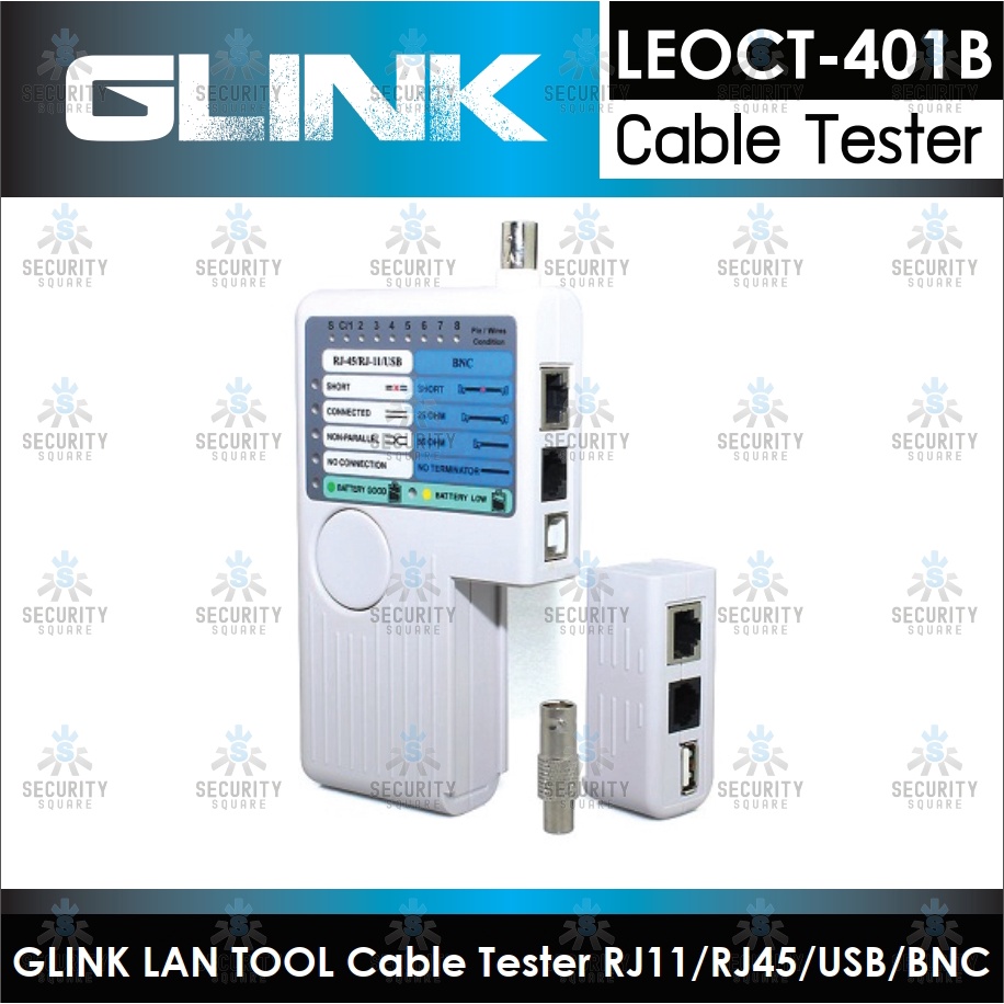 เครื่องวัดสัญญาณ LEOCT-401B LAN TOOL Cable Tester RJ11/RJ45/USB/BNC