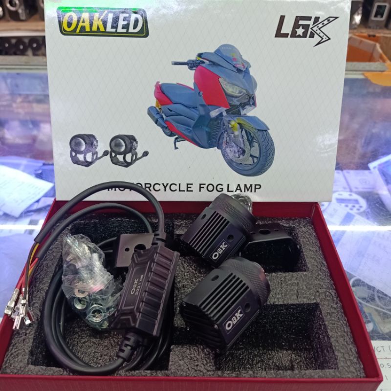ไฟสปอร์ตไลท์ LED รุ่น L6K (X-MAX) ติดรถมอเตอร์ไซค์ รถยนต์ ไฟ 2 สี (แสงขาว 13W + แสงเหลือง 13W) ใช้ไฟ