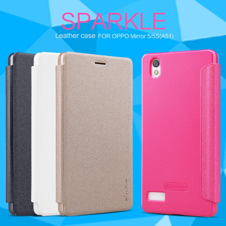 เคส Oppo Mirror 5 / 5s A51 Nillkin Sparkle Series Leather case(ฝาพับ)