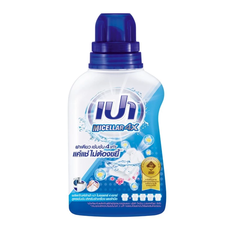 PAO Micellar 4X เปา ผลิตภัณฑ์ซักผ้า ไมเซลลาร์ สูตรเข้มข้น 4 เท่า ไมเซลลาร์ 460 มล.