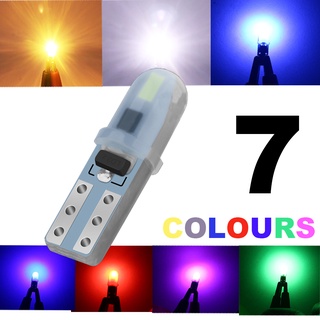 หลอดไฟ LED T5 W1.2W W3W 12V สีขาว สําหรับติดรถยนต์