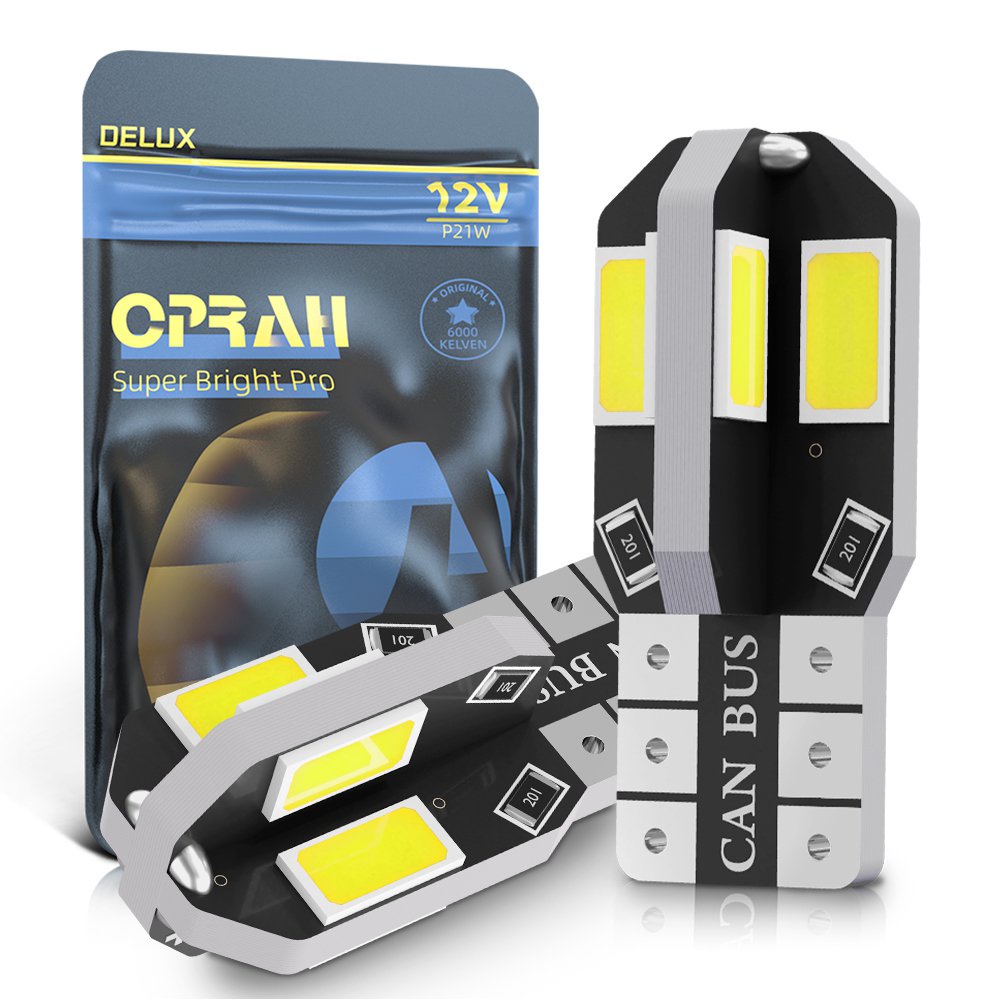 ใหม่ล่าสุด T10 LED Canbus W5W 8 SMD 5730 ไฟป้ายทะเบียนภายในรถอ่านโดมโคมไฟไม่มี ERROR 12V สีขาวสีแดงสีเหลือง