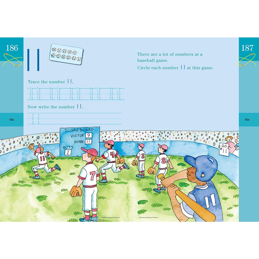 พร้อมส่ง *แท้* แบบฝึกหัดพร้อมเฉลย Brain Quest Workbook: Kindergarten Paperback  สำหรับเด็ก 5-6 ปี