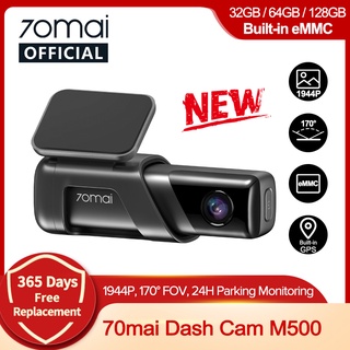 70mai Dash Cam M500 1944P 170FOV 70mai M500 รถ DVR เครื่องบันทึกกล้อง GPS ในตัว ADAS 24H ที่จอดรถ eMMC ที่เก็บในตัว