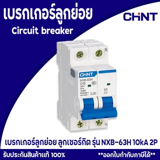 เบรกเกอร์ไฟ เซอร์กิตเบรกเกอร์ เบรกเกอร์ลูกย่อย CHINT รุ่น NXB-63 2P Model C Miniature circuit breaker 2P