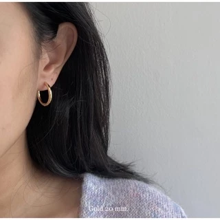 A.piece ต่างหูห่วง waterproof [stainless steel] Basic Hoop