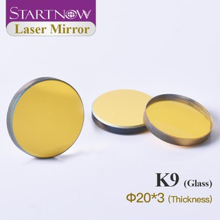 Startnow K9 กระจกเลเซอร์ D20 มม. พร้อมเลนส์สะท้อนแสง เคลือบสีทอง สําหรับเครื่องแกะสลักเลเซอร์ 40w CO2