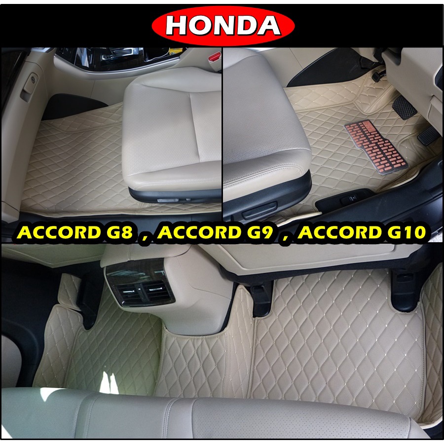 พรมรถยนต์ 6D HONDA  ACCORD G8 , ACCORD G9 , ACCORD G10 พรม6D เข้ารูป เต็มคัน