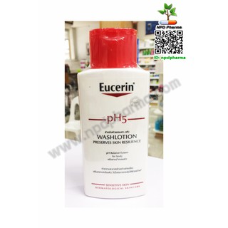 Eucerin Skin-Protection Wash Lotion for Body and Face #200ml ยูเซอริน พีเอช5 โลชั่นอาบน้ำถนอมผิว (ผิวธรรมดา-แห้ง) pH5