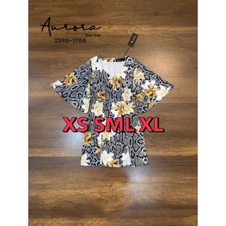 เดรสแขนกระดิ่งผ่าชายด้านหน้า งานป้าย xs S M L XL