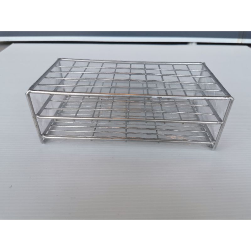 ตะแกรงใส่หลอดทดลองขนาด ( Rack for tube ) 13x100mm.,50ช่อง (5x10​)​