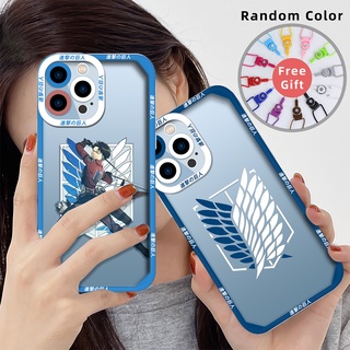 เคสโทรศัพท์ซิลิโคน แบบนิ่ม ลายอนิเมะ Attack on Titan สําหรับ iPhone 13 Pro Max 11 12 lphone SE 2022 7 8 Plus