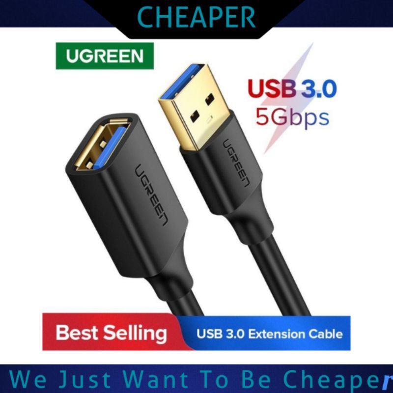 UGREEN สายต่อ USB 3.0 Cable Extender สมาร์ททีวี PS4 Xbox One SSD USB3.0 to Extender Data Cord