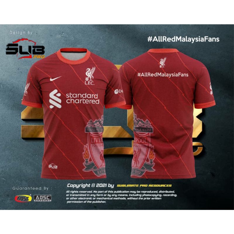 Baju Liverpool & Chelsea / Tshirt Full Sublimation 3D T Shirt Size XXS-6XL