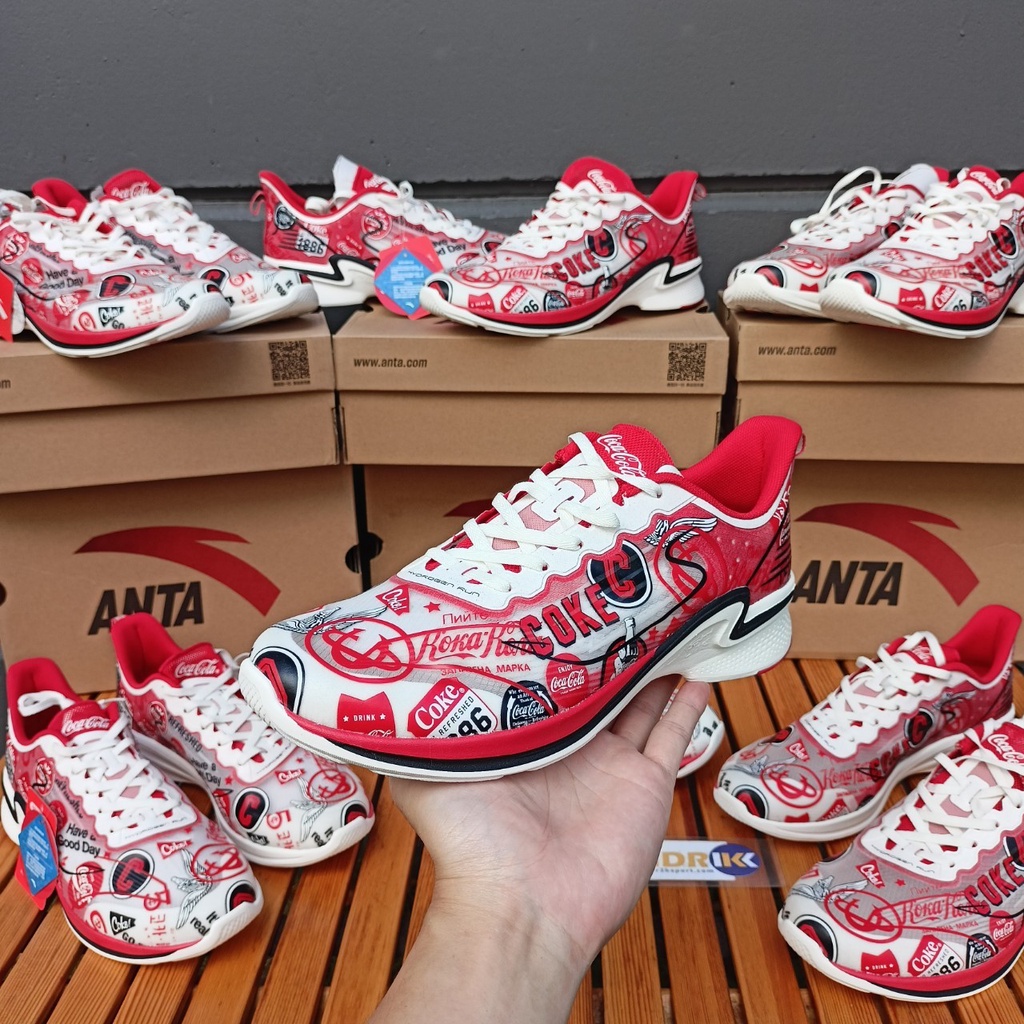 UNDER2KRUN : ANTA x Coca-Cola รองเท้าวิ่ง โค้ก Coke Hydrogen Run รองเท้ากีฬา ของใหม่ มือหนึ่ง ของแท้ ถูกลิขสิทธิ์