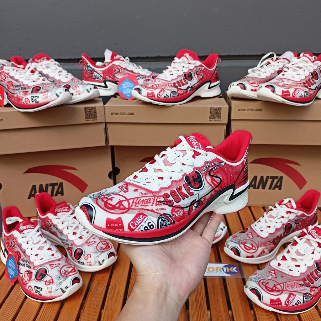 UNDER2KRUN : ANTA x Coca-Cola รองเท้าวิ่ง โค้ก Coke Hydrogen Run รองเท้ากีฬา ของใหม่ มือหนึ่ง ของแท้
