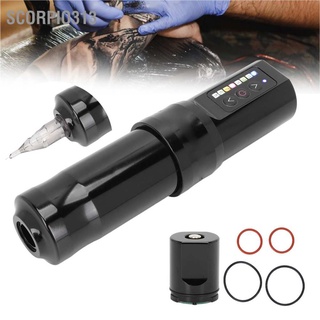 Scorpio313 Motor Tattoo Machine Kit Liner Shader Voltage Adjustable Battery Wireless Pen with RCA Head