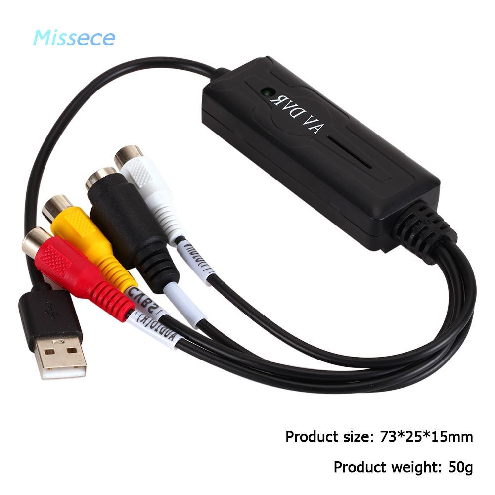 Missece Usb 2.0 อะแดปเตอร์แปลงการ์ดวิดีโอ Usb To Rca สําหรับ Dv/Hi8/Vhs Tv Dvd คุณภาพดี #8