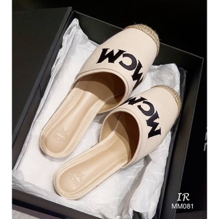 MM081 รองเท้าลำลองผ้าแคนวาสปัก พื้นนิ่ม  0.5 นิ้ว สวยมากๆ