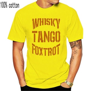 แขนสั้นcrew neckเสื้อยืด พิมพ์ลาย  Mannen Whisky Tango Foxtrot Version2 สําหรับผู้หญิงS-XXXXL