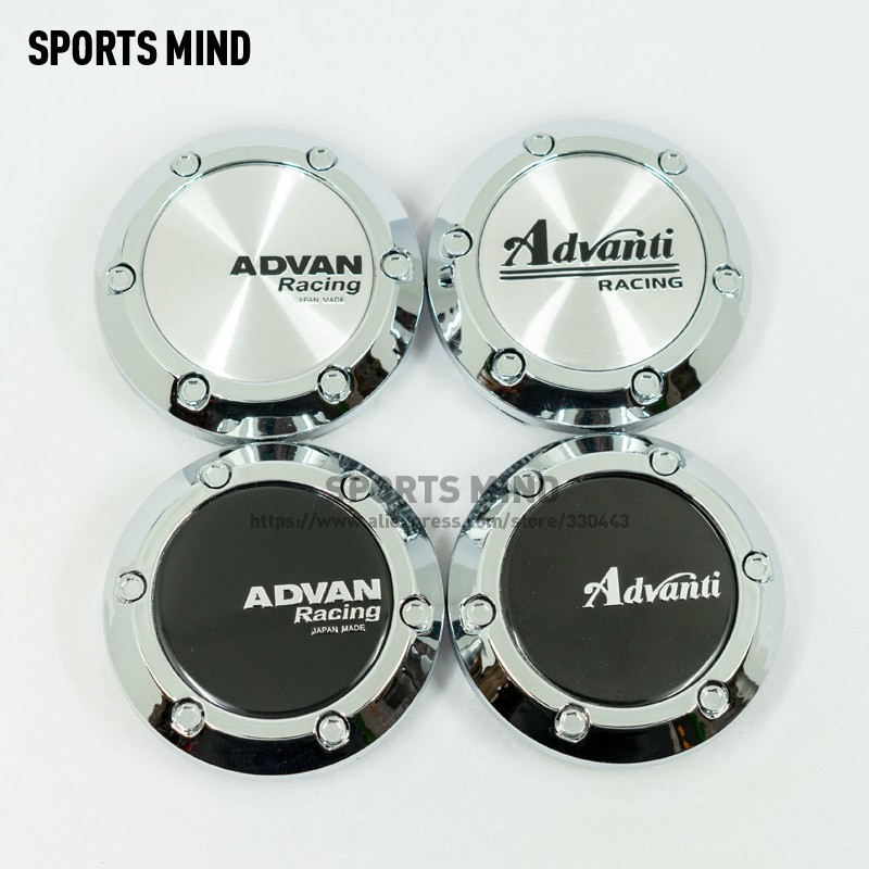 4 ชิ้น/ล็อต 66/64 มม.ล้อกลางหมวกสําหรับ ADVAN RACING Advanti RACING WHEEL Emblem โลโก้กันฝุ่นฝาครอบล้อ