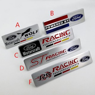 สติ๊กเกอร์โลโก้รถยนต์อลูมิเนียม Ford St Rs Racing Wolf 1 ชิ้น