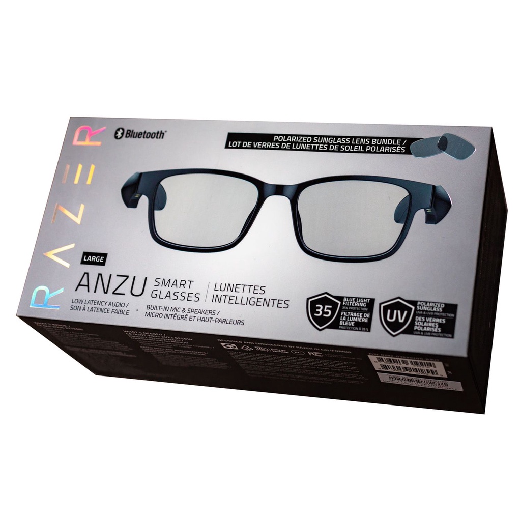 Razer Anzu Smart Glasses ( Rectangle Design, Large ) Bluetooth Audio Glasses Shopee Thailand
