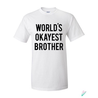 เสื้อยืดลําลอง แขนสั้น พิมพ์ลาย Worlds Okest Brother เหมาะกับของขวัญวันเกิด สําหรับผู้ชาย